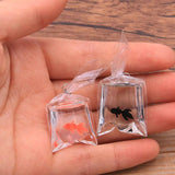 10pcs 3D Resin Goldfish Bag Earrings Pendant DIY Necklace Bracelet Charms