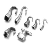 5mm Stainless Steel Hooks for Round Leather Cord DIY Bracelet