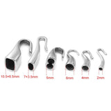 5mm Stainless Steel Hooks for Round Leather Cord DIY Bracelet