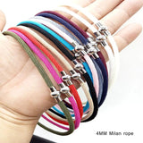 4mm Milan Rope Necklaces DIY Necklace Pendant Charms Findings with Magnet Buckle