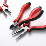 Stainless Steel Needle Nose Pliers Jewelry Making Hand Tool Red