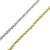 2Meters Stainless Steel Oval Link Chain Bulk DIY Necklace Bracelet Making