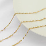 2Meters Stainless Steel Oval Link Chain Bulk DIY Necklace Bracelet Making