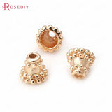 10PCS 8MM High Champagne Plated Brass Speaker Beads Caps