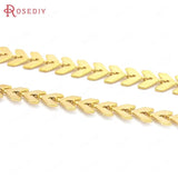 6MM 24K Brass Tree Leaf Necklace Chain DIY Jewelry Findings Accessories
