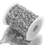 1m Stainless Steel Oval Coffee Bean Link Chains for DIY Jewelry Making