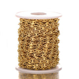 1m Stainless Steel Oval Coffee Bean Link Chains for DIY Jewelry Making