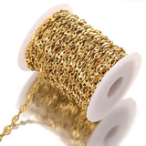 1m Stainless Steel Oval Coffee Bean Link Chains for DIY Jewelry Making