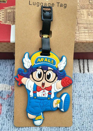 COSANER Arale Girl Anime Luggage Tag PVC Pendants Travel Address Baggage Holder