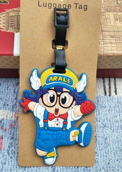 COSANER Arale Girl Anime Luggage Tag PVC Pendants Travel Address Baggage Holder