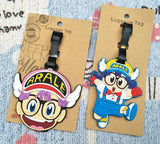 COSANER Arale Girl Anime Luggage Tag PVC Pendants Travel Address Baggage Holder