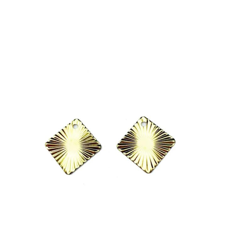 50pcs 15mm Filigree Metal Sheets for Jewelry Making Earrings Cosplay Accessories