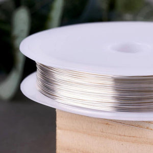 0.2-0.8mm Metal Craft Coil Copper Wire for DIY Jewelry Making - Silver