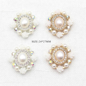 Alloy Rose Button 5pcs/Lot 24*27MM DIY Sewing Decoration
