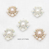Alloy Rose Button 5pcs/Lot 24*27MM DIY Sewing Decoration