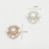 Alloy Rose Button 5pcs/Lot 24*27MM DIY Sewing Decoration