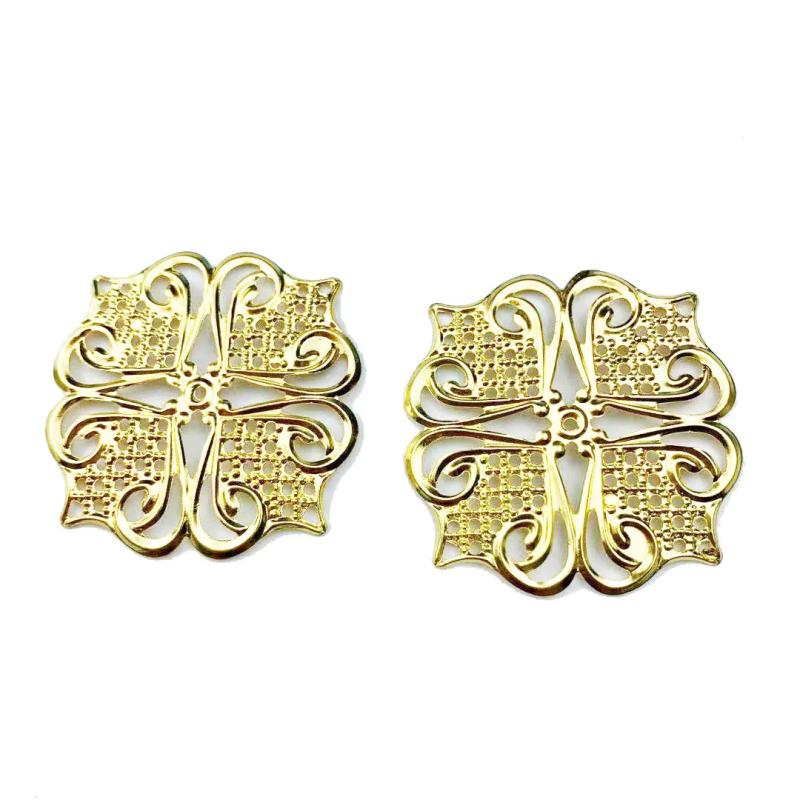 20pcs 40mm Filigree Metal Sheets for Jewelry Making Cosplay Earring Accessories