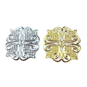 20pcs 40mm Filigree Metal Sheets for Jewelry Making Cosplay Earring Accessories