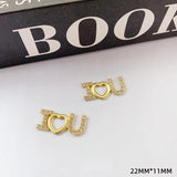 10pcs Flower Heart Butterfly Sticker Pendants for DIY Crafts
