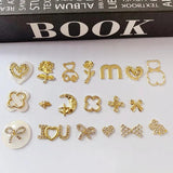10pcs Flower Heart Butterfly Sticker Pendants for DIY Crafts