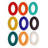 Acrylic Oval Shape Weave Pendant Charms Jewelry Finding Diy 10pcs