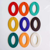 Acrylic Oval Shape Weave Pendant Charms Jewelry Finding Diy 10pcs