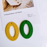 Acrylic Oval Shape Weave Pendant Charms Jewelry Finding Diy 10pcs