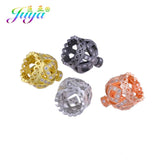 4Pcs/Lot Crown Bead Caps for DIY Jewelry Making
