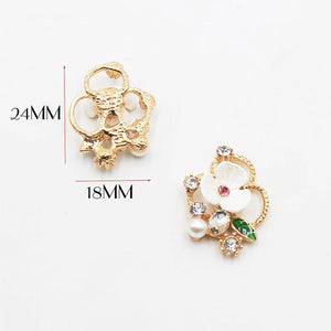 24mm Resin Diamond Floral Buttons for Clothing Decoration