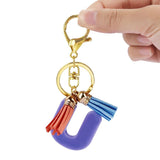 30 Pcs Key Chain Rings Tassel Pendants Hardware DIY Crafts Earrings Supplies