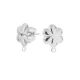 10pcs Stainless Steel Ear Stud Components with Earnuts for Earring Making