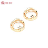 10PCS 10MM 18K Brass Connect Beads 2-Holes Circle Jewelry Making DIY
