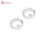 10PCS 10MM 18K Brass Connect Beads 2-Holes Circle Jewelry Making DIY