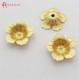 50PCS 16MM Brass Flower Beads Caps Tassel Caps Diy Jewelry Findings
