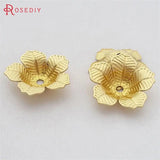 50PCS 16MM Brass Flower Beads Caps Tassel Caps Diy Jewelry Findings