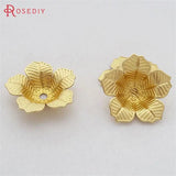 50PCS 16MM Brass Flower Beads Caps Tassel Caps Diy Jewelry Findings