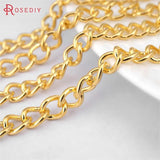 2M 8x5MM Champagne Iron Chain Connect Necklace Chains Diy Jewelry Findings