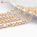 2M 8x5MM Champagne Iron Chain Connect Necklace Chains Diy Jewelry Findings