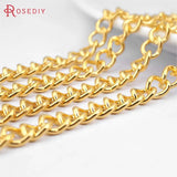 2M 8x5MM Champagne Iron Chain Connect Necklace Chains Diy Jewelry Findings