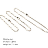 100pcs 8/10/12/15/20cm Hot Silver Beads Chain Jewelry