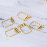 N80E 5Pcs Floating Bottles Metal Frame Pendant Bezels
