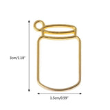 N80E 5Pcs Floating Bottles Metal Frame Pendant Bezels
