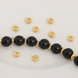 20pcs 18K Flat Round Twist Spacer Beads Three Layer Winding