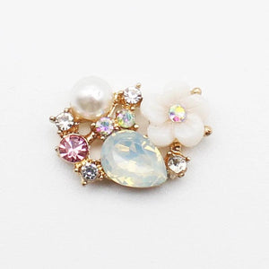 Crystal Flower Jewelry Accessories Silver Stone Decoration