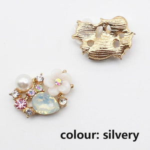 Crystal Flower Jewelry Accessories Silver Stone Decoration