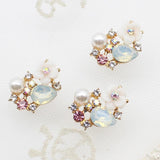 Crystal Flower Jewelry Accessories Silver Stone Decoration