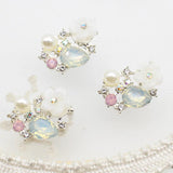 Crystal Flower Jewelry Accessories Silver Stone Decoration