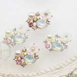 Crystal Flower Jewelry Accessories Silver Stone Decoration