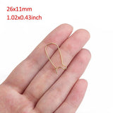 20pcs 18K Plated Brass French Earring Kidney Ear Wires for DIY Jewelry