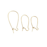 20pcs 18K Plated Brass French Earring Kidney Ear Wires for DIY Jewelry